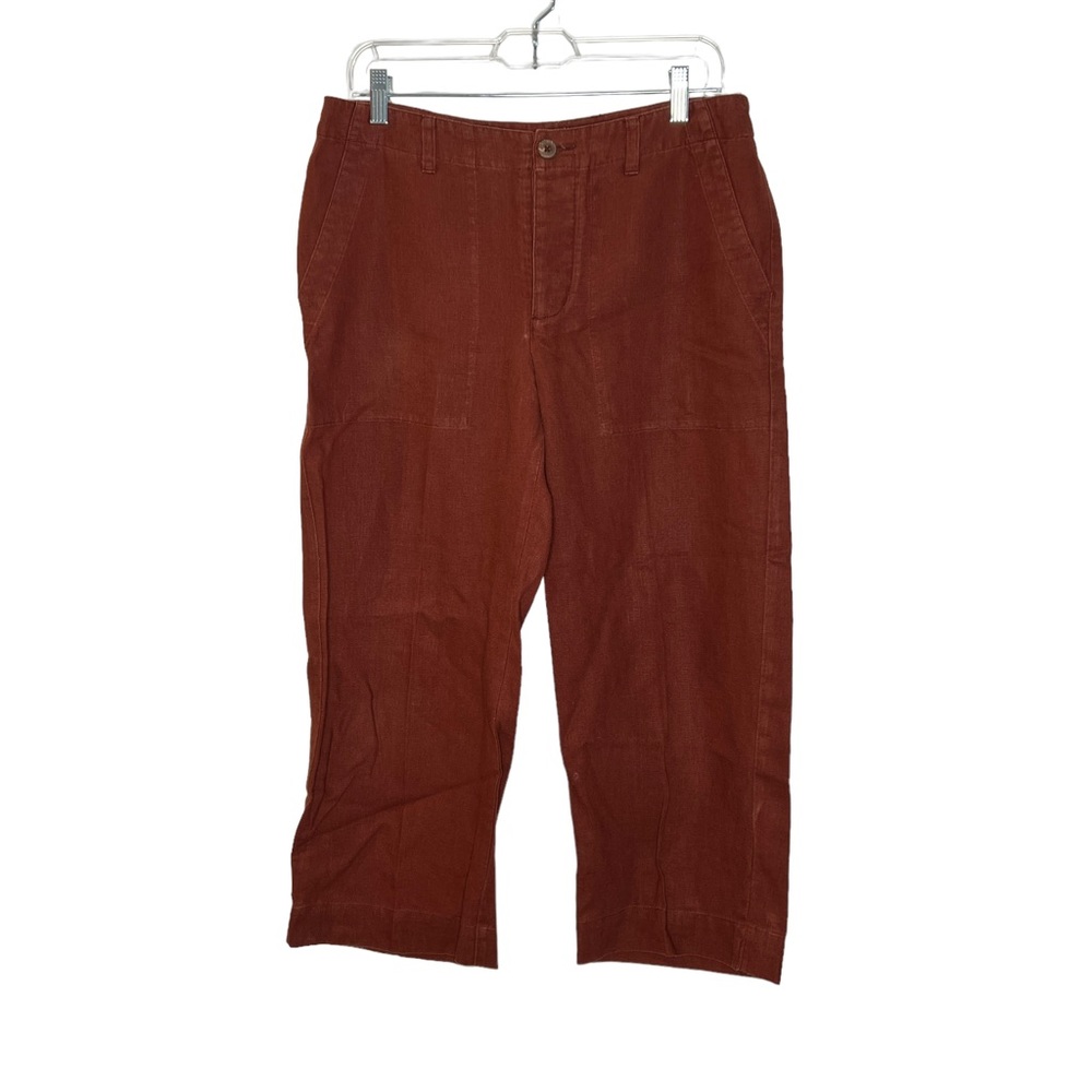 Patagonia 10 women’s hemp burnt orange wide leg cropped pants